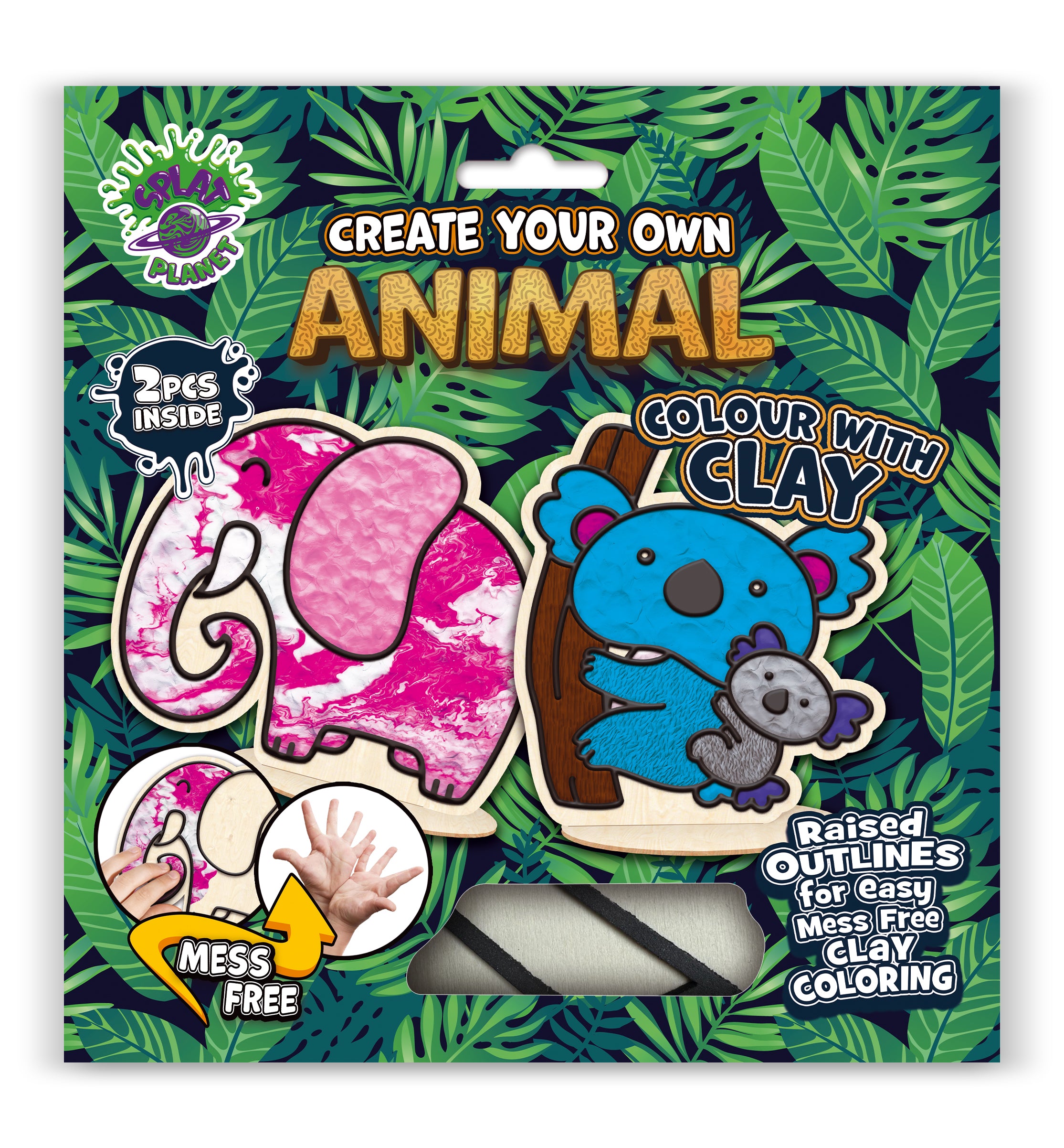 Animal clay coloring kit, Animal clay art set, koala, elephant  modeling craft for kids, animal  clay coloring activity, DIY animal craft kit, Kids animal sensory art, animal creative project, Non-toxic animal clay kit, Koala clay craft, Fun elephant activity for children.