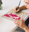 Butterfly wooden art craft kit, Butterfly craft kit for kids, Layered butterfly wood painting set, DIY Butterfly craft, Colourful butterfly décor, Nature themed wooden art, Kids butterfly project, Creative butterfly craft kit.