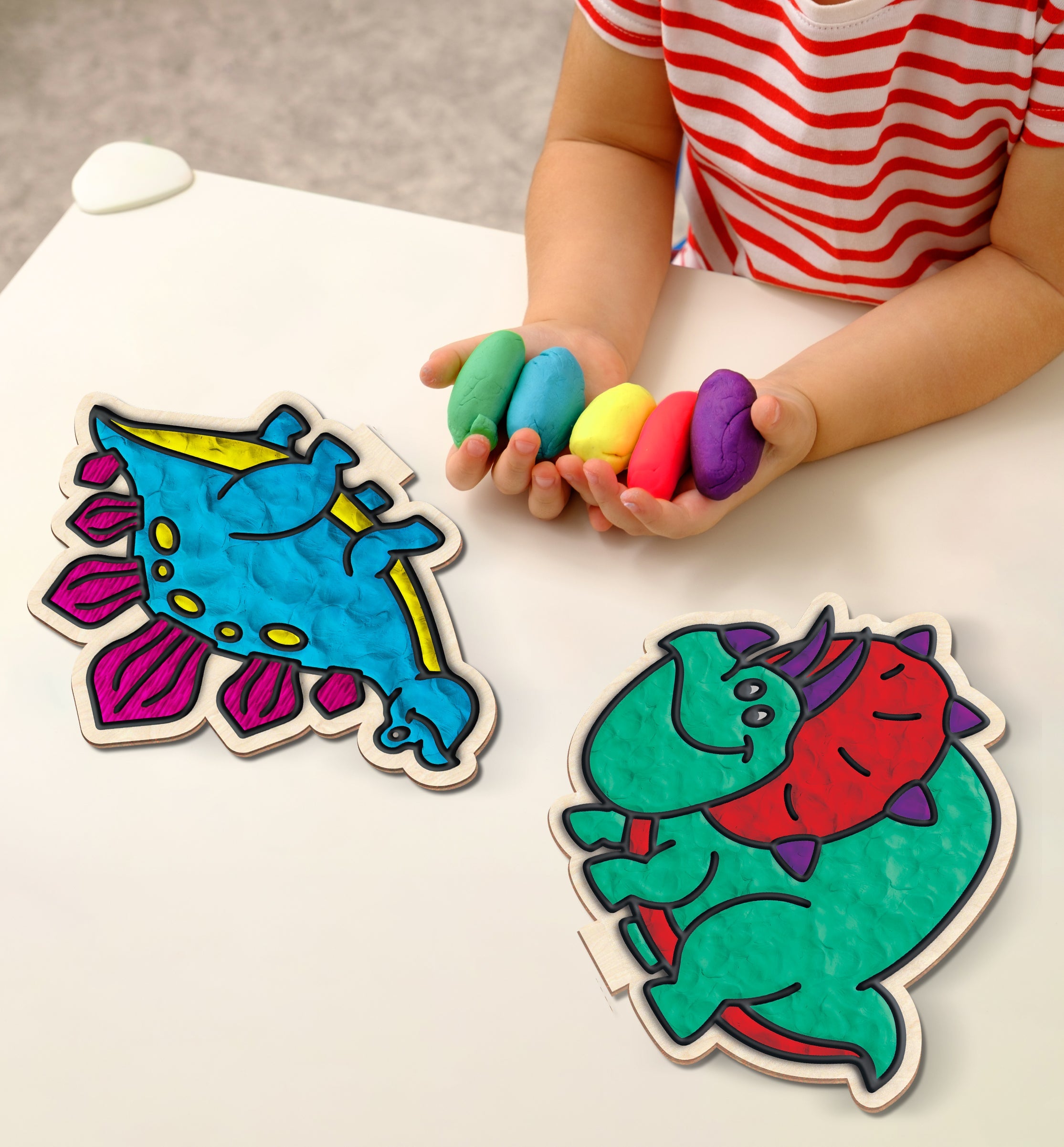Dinosaur clay coloring kit, Dinosaur clay art set, Dino modeling craft for kids, Prehistoric clay coloring activity, DIY Dinosaur craft kit, Kids dinosaur sensory art, Dinosaur creative project, Non-toxic Dinosaur clay kit, T-Rex clay craft, Fun Dino activity for children.