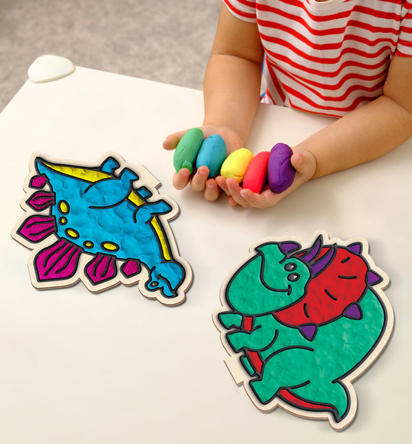 Dinosaur clay coloring kit, Dinosaur clay art set, Dino modeling craft for kids, Prehistoric clay coloring activity, DIY Dinosaur craft kit, Kids dinosaur sensory art, Dinosaur creative project, Non-toxic Dinosaur clay kit, T-Rex clay craft, Fun Dino activity for children.