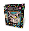 Grey cat wooden art craft  kit, Cat craft kit for kids, Layered cat wood art, DIY cat painting set, Cute cat wooden décor, Cat lover gift crafts, Wooden cat wall art, Kids cat craft activity, Creative feline art project.