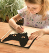 Grey cat wooden art craft  kit, Cat craft kit for kids, Layered cat wood art, DIY cat painting set, Cute cat wooden décor, Cat lover gift crafts, Wooden cat wall art, Kids cat craft activity, Creative feline art project.