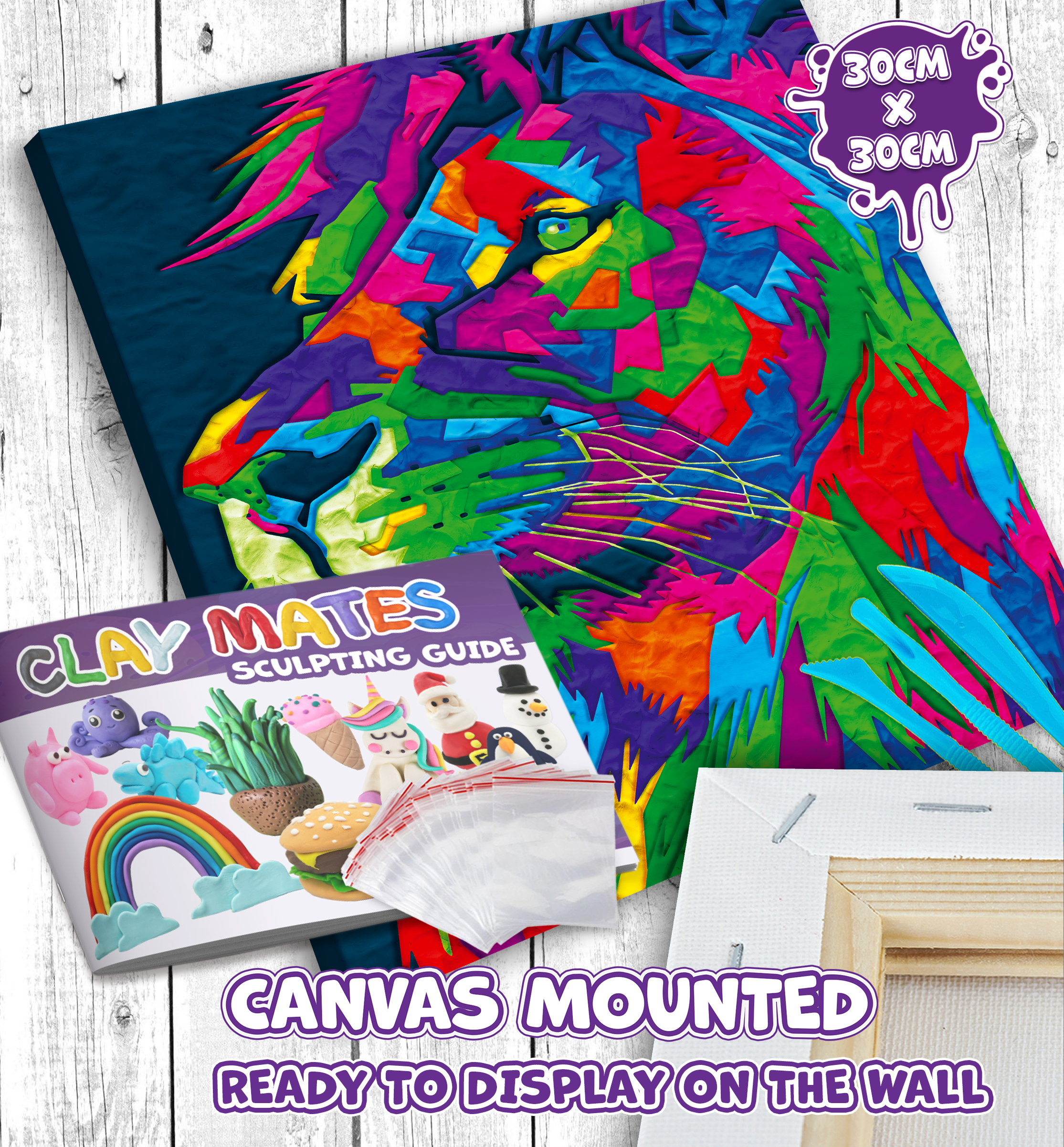 lion clay painting kit, lion craft kit, lion clay art, paint by numbers clay kit, clay painting kit for kids, lion art kit, lion artwork, lion gift, animal gift, sensory art activity, mess free craft, air dry clay kit, canvas art kit, creative activity for kids, kids craft kit, arts and crafts for kids, screen free activity, rainy day activity, animal craft activity, safari craft, clay art kit, DIY canvas art, lion canvas, birthday gift for kids