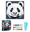 panda clay painting kit, panda craft kit, panda clay art, paint by numbers clay kit, clay painting kit for kids, panda art kit, panda artwork, panda gift, animal gift, sensory art activity, mess free craft, air dry clay kit, canvas art kit, creative activity for kids, kids craft kit, arts and crafts for kids, screen free activity, rainy day activity, animal craft activity, panda craft, clay art kit, DIY canvas art, panda canvas, birthday gift for kids
