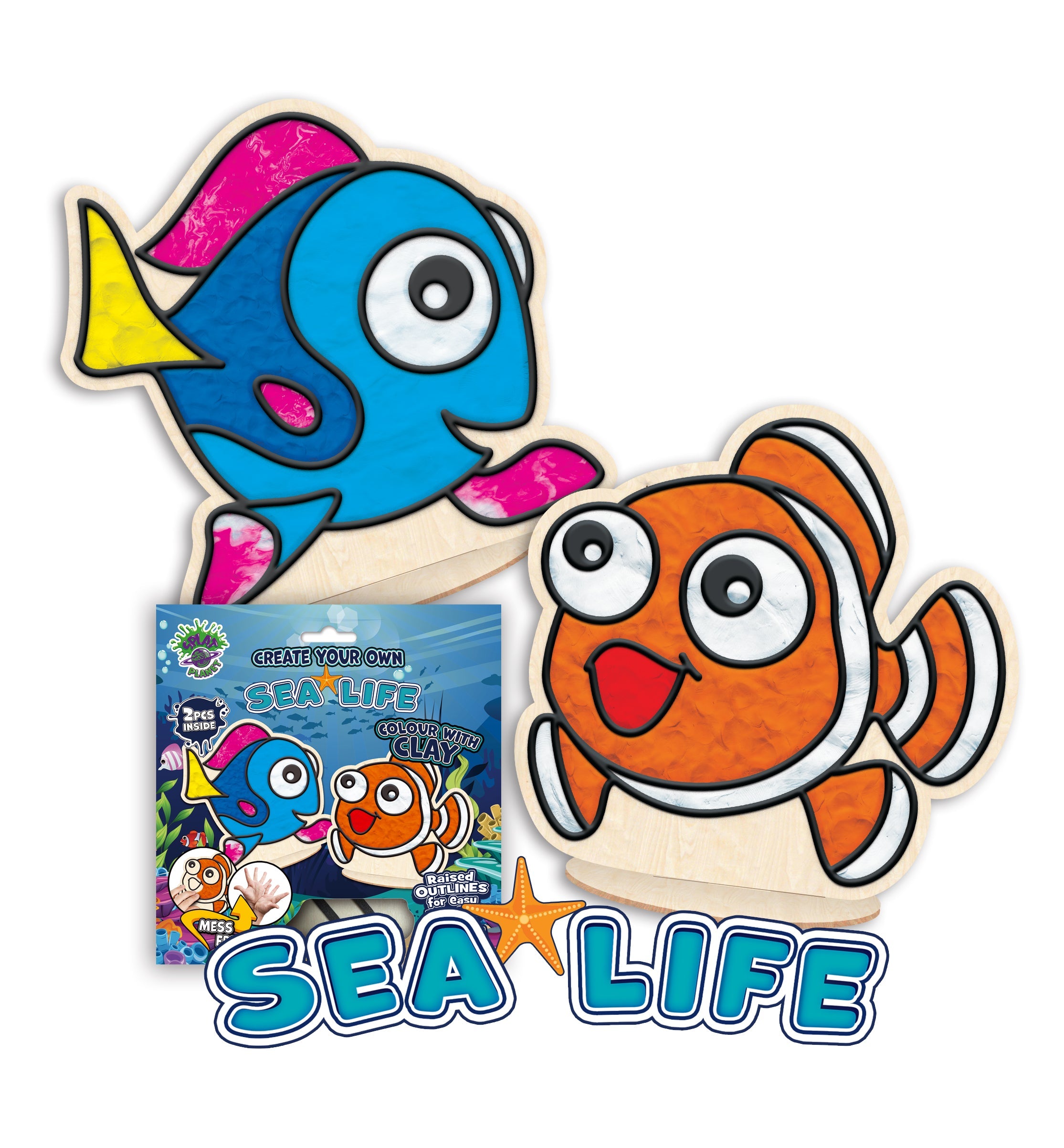Sea life clay coloring kit, Ocean themed clay art set, Sea creature clay craft for kids, DIY sea life modeling kit, 3D ocean clay project, Sensory sea life clay kit, Creative ocean craft activity, Non-toxic clay craft set, Underwater clay art kit, Kids sea life craft. 