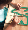 Spaceship wooden art craft kit, Rocket craft kit for kids, Space rocket wood painting set, DIY spaceship craft, Astronaut themed wooden art, Space décor project, Kids rocket activity kit, Creative space art craft.