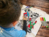 kids, children, eatsleepdoodle, eat sleep doodle, grafix, childrens, color in t-shirt, splat planet, coloring, color in, washable markers, magic, toddlers, Kids, superhero coloring, superhero, disney, Disney coloring, Superman coloring, Superman, super man, Captain America, Spider-Man, Spiderman, Batman, Green Ivy, Robin, Iron Man, Ironman, bat man, hero, superhero, super hero, heroes, save the world, Green Lantern, Marvel, comic, movie, warner movie, fabric markers, boys, girls, toddlers, gift, Christmas 